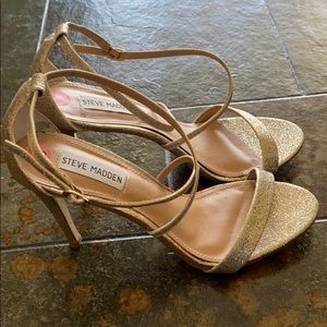 Steve Madden Gold Strappy Heel Sandal